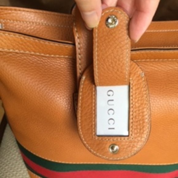 GUCCI Italian leather bag - Tan - Picture 12 of 15